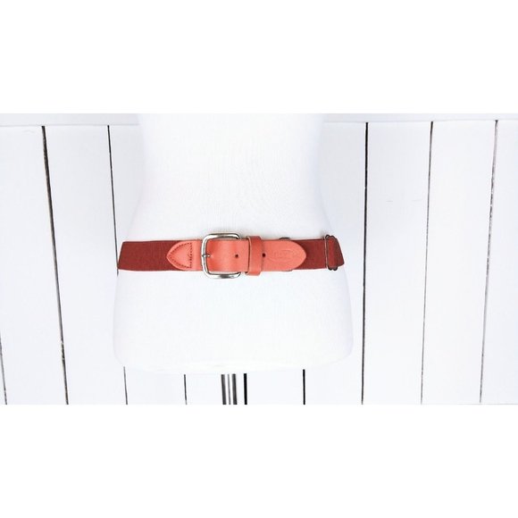 Vintage stretchy chord leather belt/elastic chord stretch belt/Adams belt
